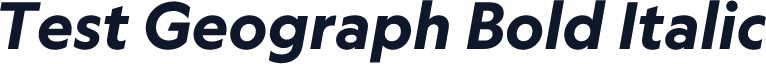 Test Geograph Bold Italic