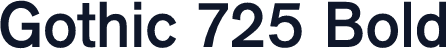 Gothic 725 Bold