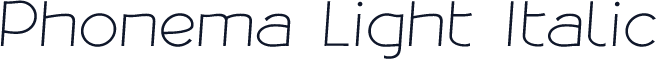 Phonema Light Italic