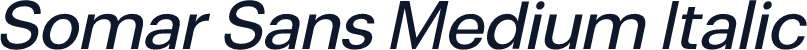 Somar Sans Medium Italic
