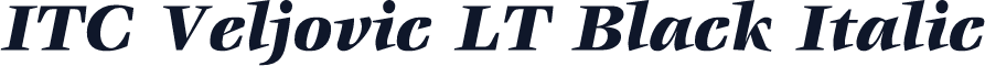 ITC Veljovic LT Black Italic