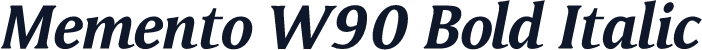 Memento W90 Bold Italic