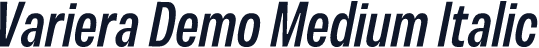 Variera Demo Medium Italic