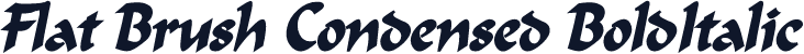 Flat Brush Condensed BoldItalic