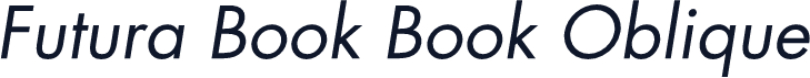 Futura Book Book Oblique