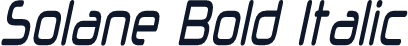 Solane Bold Italic