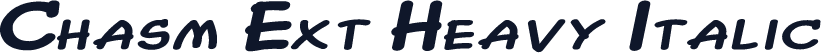 Chasm Ext Heavy Italic