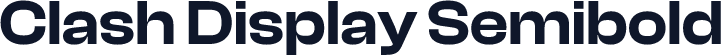 Clash Display Semibold