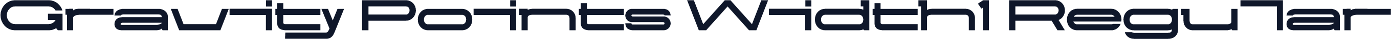 Gravity Points Width1 Regular