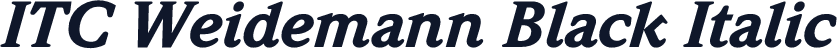 ITC Weidemann Black Italic