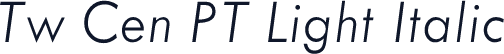 Tw Cen PT Light Italic