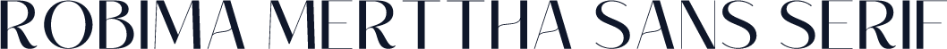 ROBIMA MERTTHA SANS SERIF