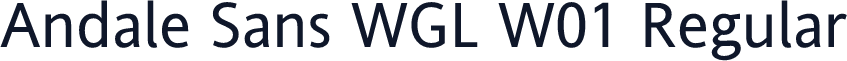 Andale Sans WGL W01 Regular