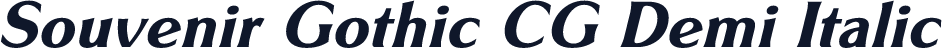 Souvenir Gothic CG Demi Italic
