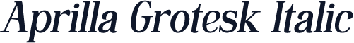 Aprilla Grotesk Italic