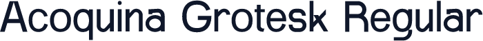 Acoquina Grotesk Regular