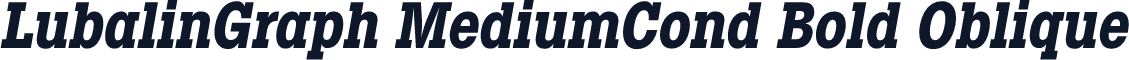 LubalinGraph MediumCond Bold Oblique