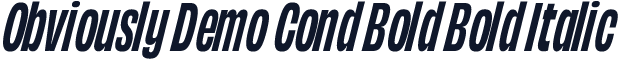 Obviously Demo Cond Bold Bold Italic