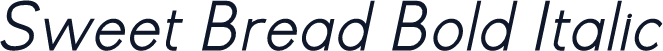 Sweet Bread Bold Italic