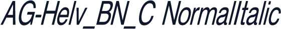 AG-Helv_BN_C NormalItalic