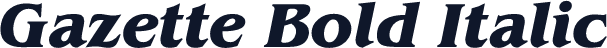 Gazette Bold Italic