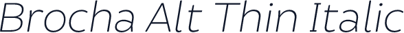 Brocha Alt Thin Italic