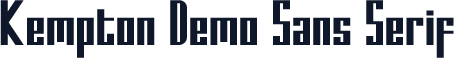 Kempton Demo Sans Serif