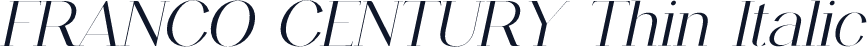 FRANCO CENTURY Thin Italic