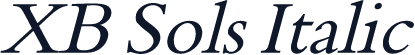 XB Sols Italic