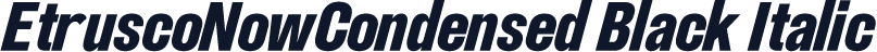 EtruscoNowCondensed Black Italic