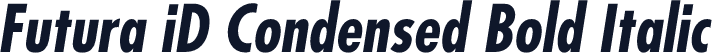 Futura iD Condensed Bold Italic