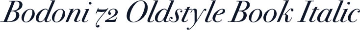 Bodoni 72 Oldstyle Book Italic