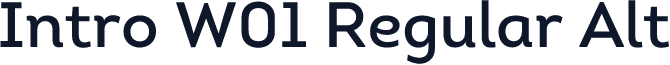 Intro W01 Regular Alt