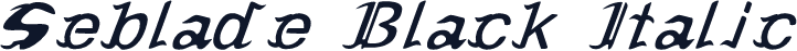 Seblade Black Italic