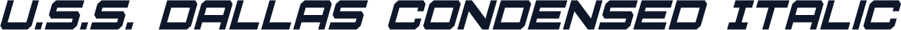 U.S.S. Dallas Condensed Italic