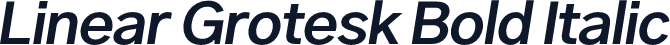 Linear Grotesk Bold Italic