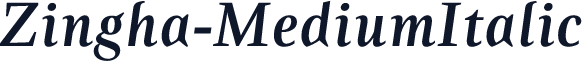 Zingha-MediumItalic
