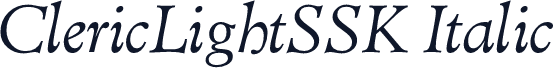 ClericLightSSK Italic