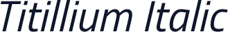 Titillium Italic