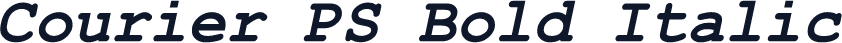 Courier PS Bold Italic