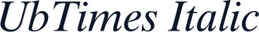 UbTimes Italic