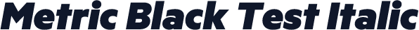 Metric Black Test Italic