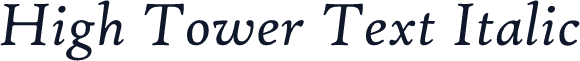 High Tower Text Italic