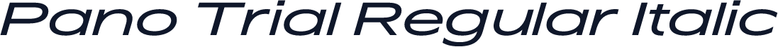 Pano Trial Regular Italic
