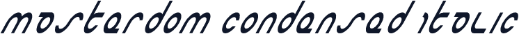 Masterdom Condensed Italic