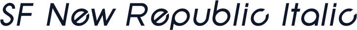 SF New Republic Italic
