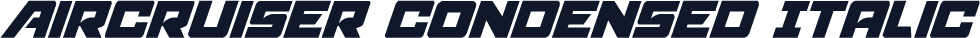 Aircruiser Condensed Italic