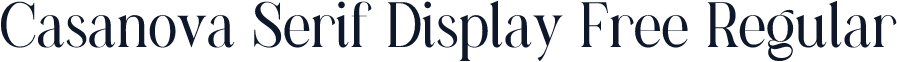 Casanova Serif Display Free Regular