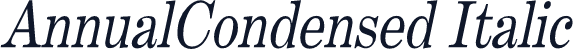 AnnualCondensed Italic