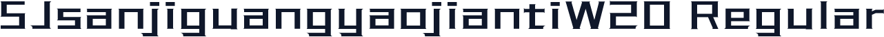 SJsanjiguangyaojiantiW20 Regular